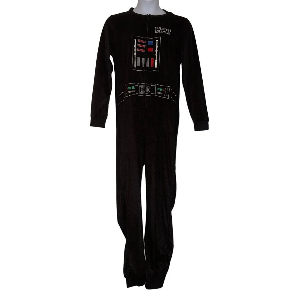 Disney Lucas Film Darth Vader Pajamas Womens XL 16 18 Fleece Costume One Piece